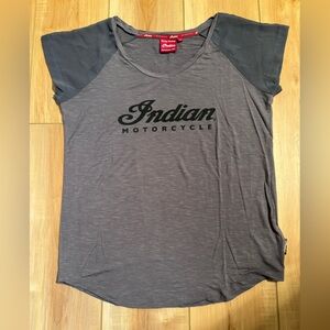 INDIAN MOTORCYCLE Women's Gray Top, size small